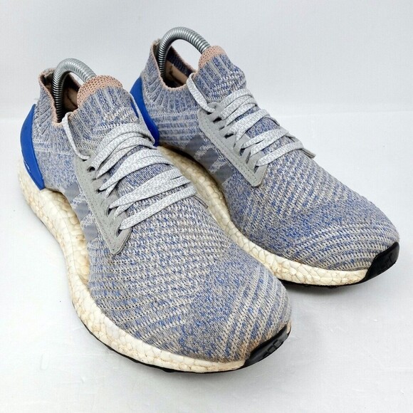 Adidas Womens Ultraboost X Gray Blue Knit Running Sneakers (BB6155) - Size 7 - Picture 2 of 10